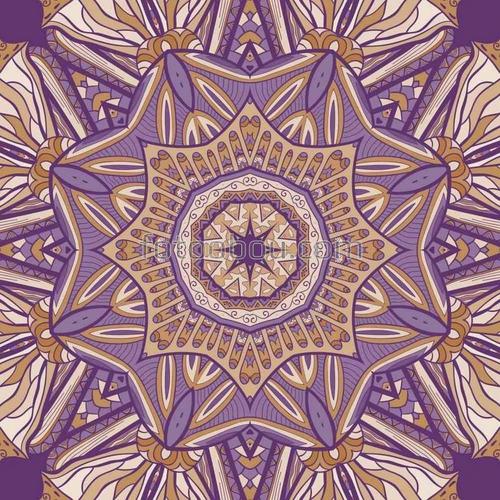 3D, абстракция, фиолетовый, цветы, геометрия