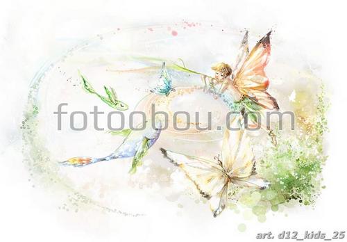 детские, для детей, рыбы, феи, бабочка, сказочные