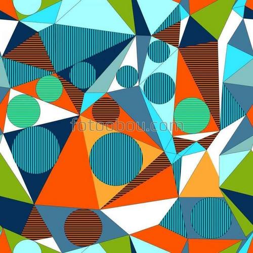 абстракция, геометрия, круги, треугольники