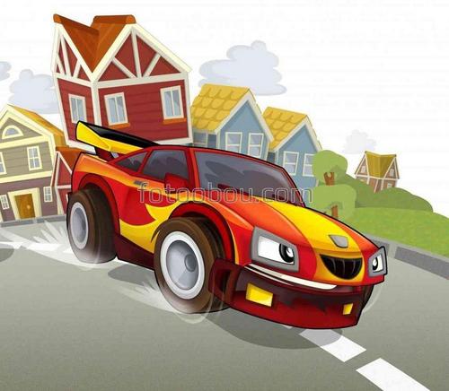 гонки, автомобиль, машины, для детей, дорога, мультфильм