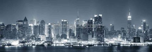 нью-йорк, ночной город, небоскребы
