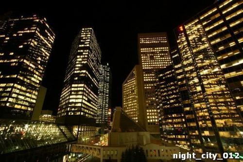 Звезды, окон, дома, небоскребы, ночь, огни