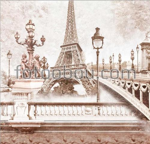 париж, эйфелева башня, мосты