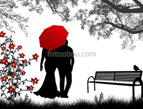 люди, пара, любовь, парк, природа