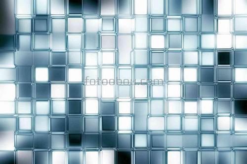 мозаика, квадраты, синий, стекло