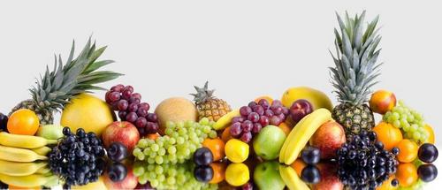 ананас, виноград, банан, яблоко, дыня, апельсин, манго, мандарин