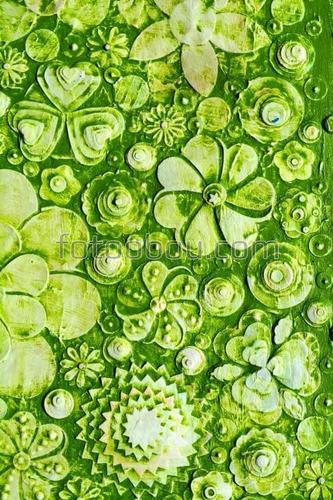 цветы, стена, краска, гравировка