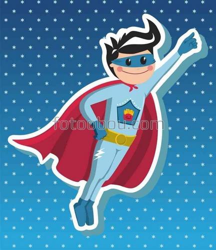 супергерой, звезды, небо, для детей, для мальчика