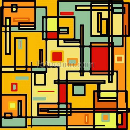 абстракция, лабиринт, геометрия