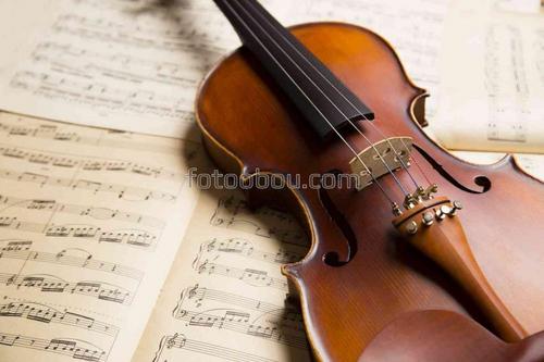 скрипка, ноты, музыка, ретро