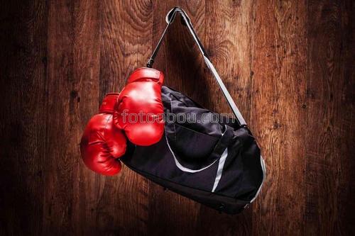спорт, сумка, бокс, перчатки, стена