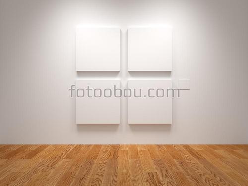 3д, стена, квадраты, белая