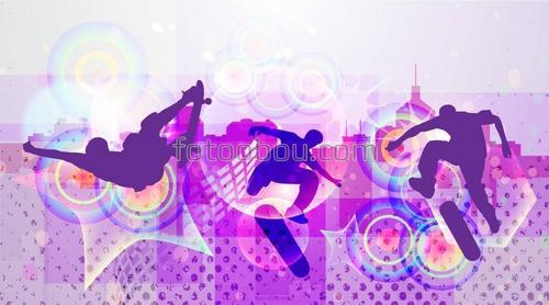 скейтборд, скейтбордитс, фиолетовые, увлечение, для подростков