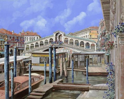 венеция, мост, старый город, канал, лодки