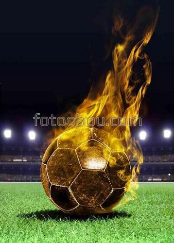 спорт, футбол, мяч, стадион, огонь