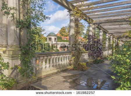 парк, навес, осень