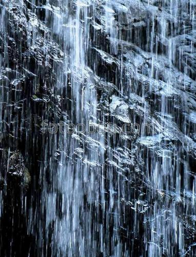 природа, гора, скала, ручей, водопад