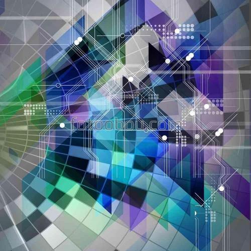 3D, абстракция, плитка, плата, геометрия