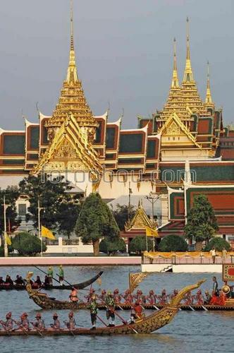 замок, бангкок, тайланд, река, лодки