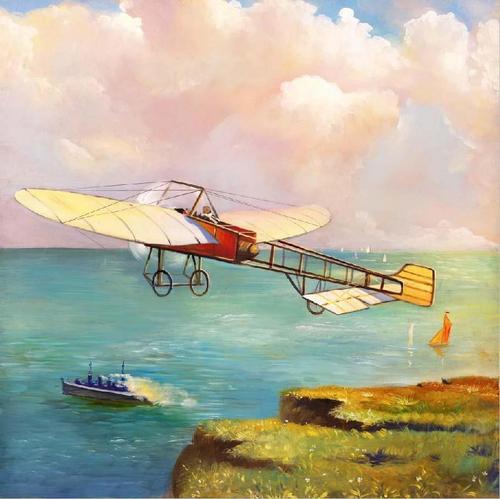 море, самолет, аэроплан, пароход, небо, утес