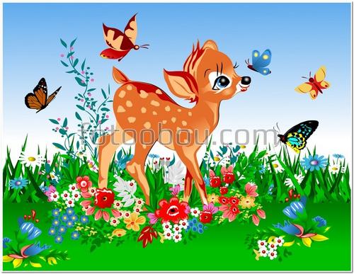 для, детей, детские, мультфильм, бемби