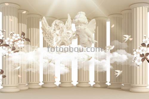 ангел, ангелы, колонны, архитектура