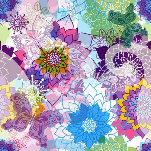 абстракция, цветы, фигуры