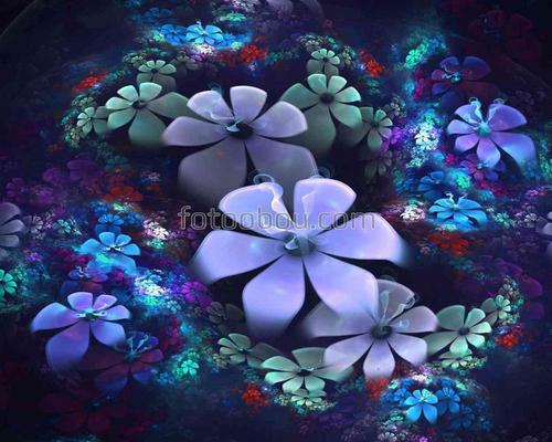 абстракция, природа, цветы, гортензия, фантазия