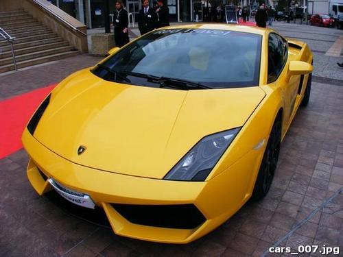 желтый, машина, ламборджини, фары, авто
