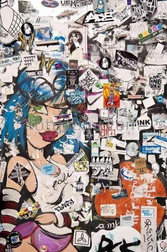 изображение, лица, нарезки, граффити, буквы