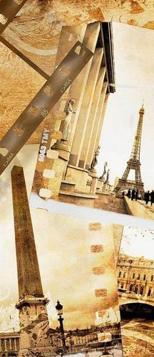 снимок, башня, париж, фонарь