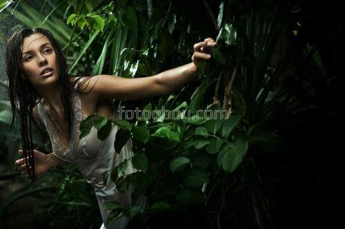 лес, джунгли, природа, девушка, приключения