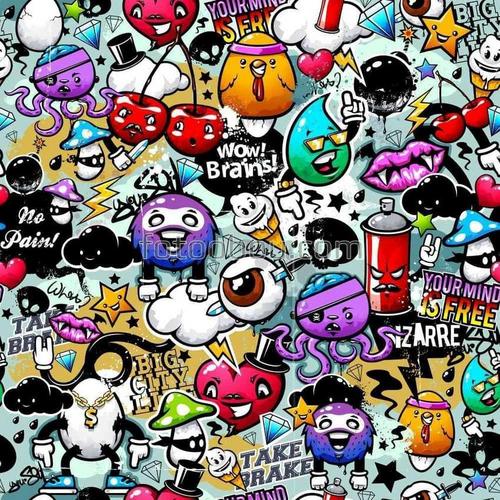 пираты, абстракция, граффити, 