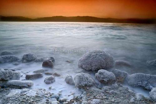 море, берег, камни, пляж, рассвет