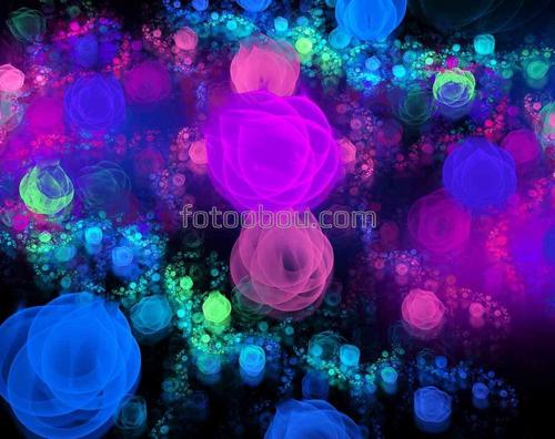 абстракция, 3D, шары, ультрафиолет, фантазия