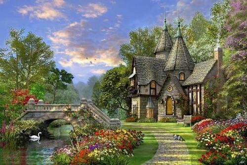 лодки, море, набережная, город, цветы