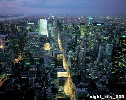 город, мегаполис, дома, небоскребы, ночь