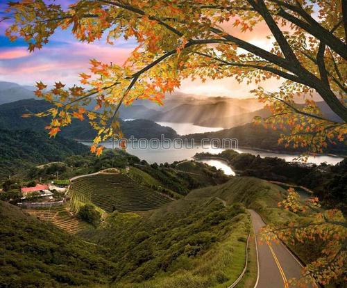 природа, река, небо, горы, поля