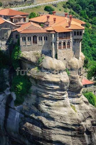 греция, природа, горы, монастырь, скалы
