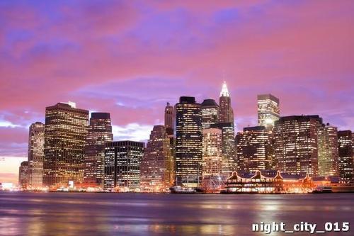 река, город, небо, небоскребы