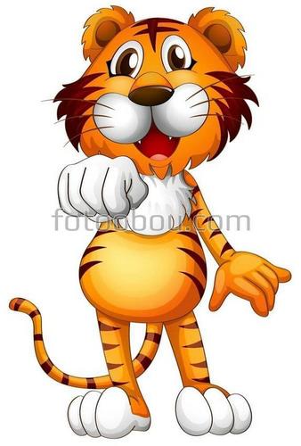 для детей, мультфильм, животные, тигр