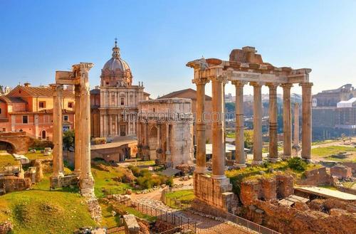 италия, рим, колонны, развалины, руины
