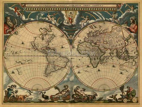 карта, море, география, континенты, мир