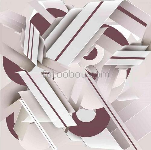 3D, абстракция, дизайнерские, полосы, круги, геометрические