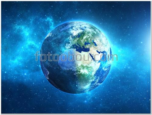 планета, Земля, космос, галактика, 3Д