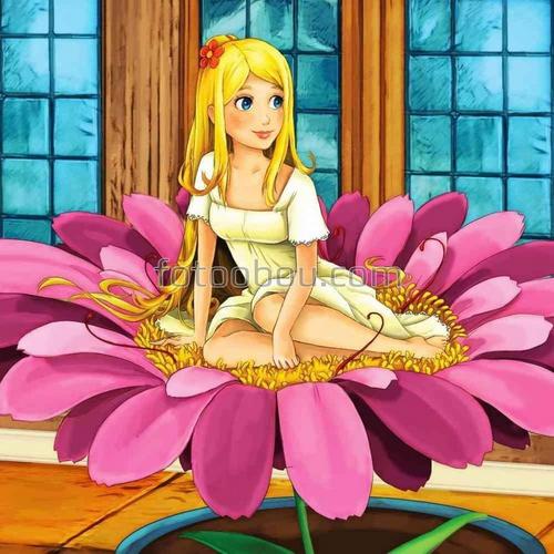 дюймовочка, сказка, для детей, для девочки, цветок