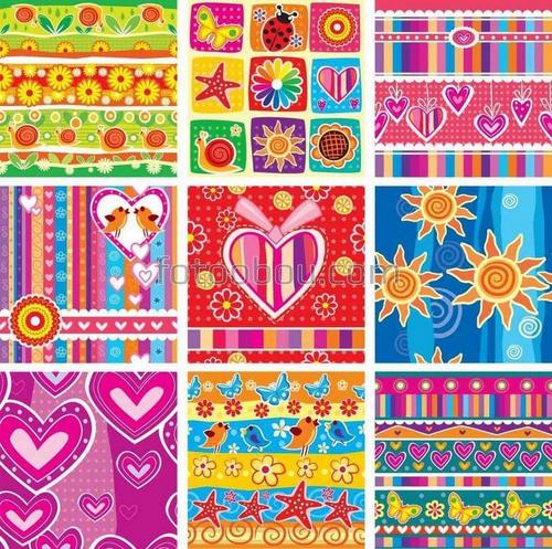 абстракция, рисунок, сердца, яркие