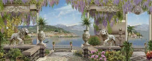 сады, парки, терраса, цветы, море, горы, природа