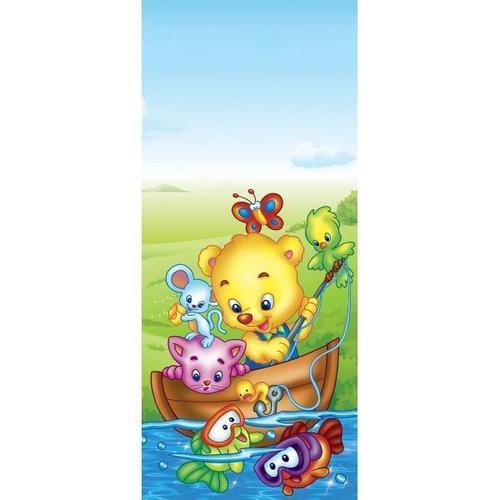 медведь, кот, бабочка, лодка, удочка, рыбы, маски, река, трава, небо, попугай, мышка, сыр, червяк