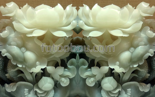 Нефритовые цветы, 3D цветы, цветы